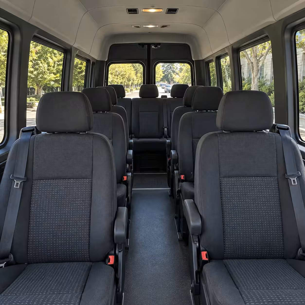 sprinter van with driver inside